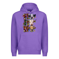 Purple Ho Ho Ho Cows Premium Hoodie - RanaPortraitStore