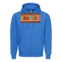 True Royal teacher pen apple license plate template Zipper Hoodie - Artiststas