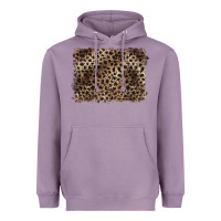 Lavender handdrawn leopard pattern brown Heavyweight Hoodie - BarkalooDesign