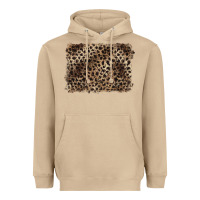 Mushroom handdrawn leopard pattern brown Heavyweight Hoodie - BarkalooDesign