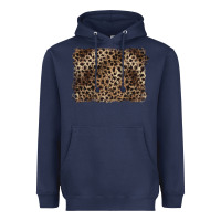 Navy handdrawn leopard pattern brown Heavyweight Hoodie - BarkalooDesign