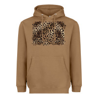Toasted Coconut handdrawn leopard pattern brown Heavyweight Hoodie - BarkalooDesign