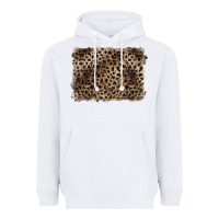 White handdrawn leopard pattern brown Heavyweight Hoodie - BarkalooDesign