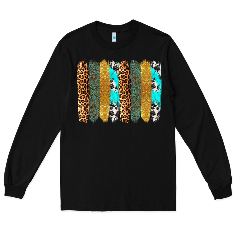 Western Brushstrokes Long Sleeve Tee by OliviaCreatesArt | Teevron