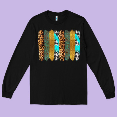 Western Brushstrokes Long Sleeve Tee Designed By Oliviacreatesart
