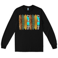 Black western brushstrokes Long Sleeve Tee - OliviaCreatesArt