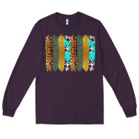 Plum western brushstrokes Long Sleeve Tee - OliviaCreatesArt