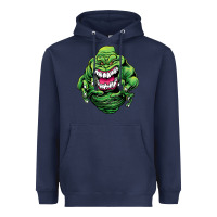 Navy halloween green slimer ghost Heavyweight Hoodie - longCreatives