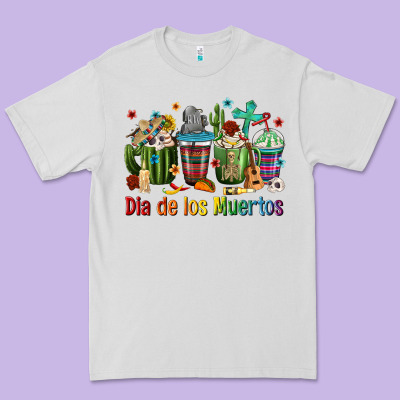 Mexican Dia De Los Muertos Coffee Cups Premium Tee Designed By Texasbilliewilder