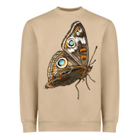 Mushroom Flying Common Buckeye Butterfly Heavyweight Sweatshirt - LillyAllenDesigns