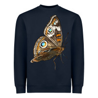 Navy Flying Common Buckeye Butterfly Heavyweight Sweatshirt - LillyAllenDesigns
