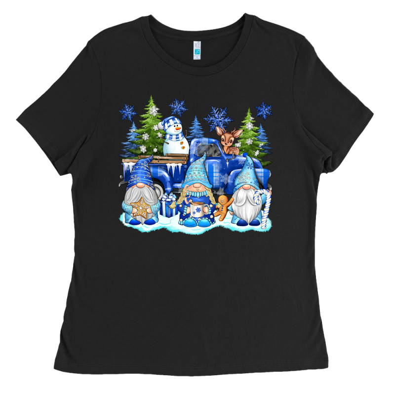Snow Gnome Truck Ladies Tee by texasbilliewilder | Teevron