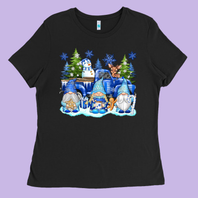 Snow Gnome Truck Ladies Tee Designed By Texasbilliewilder