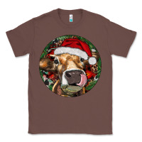 Chestnut Hereford Cow Christmas Classic Tee - RanaPortraitStore