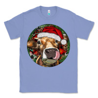 Colony Blue Hereford Cow Christmas Classic Tee - RanaPortraitStore