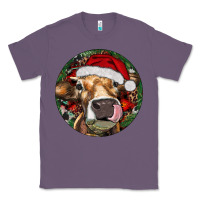 Lavender Hereford Cow Christmas Classic Tee - RanaPortraitStore