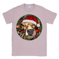 Lilac Hereford Cow Christmas Classic Tee - RanaPortraitStore
