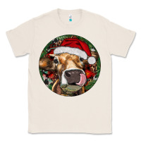 Natural Hereford Cow Christmas Classic Tee - RanaPortraitStore
