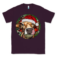 Plum Hereford Cow Christmas Classic Tee - RanaPortraitStore