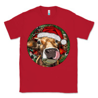 Red Hereford Cow Christmas Classic Tee - RanaPortraitStore