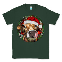 Sports Green Hereford Cow Christmas Classic Tee - RanaPortraitStore