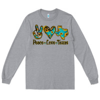 Heather Grey Peace Love Texas Long Sleeve Tee - Jasminsmagicworld