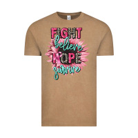 Vintage Coffee fight believe hope survive cancer awareness Vintage Tee - CowGirlArtShop