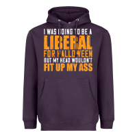 Plum i was going to be a liberal for halloween but my head Heavyweight Hoodie - longCreatives