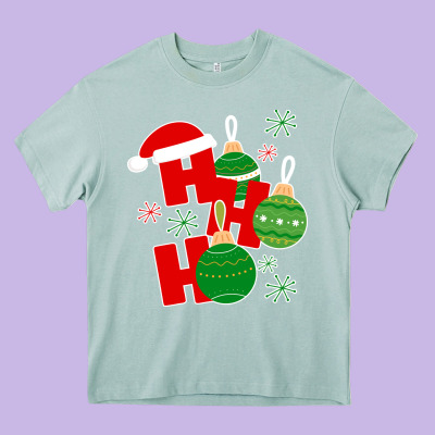 Christmas Ho Ho Ho Heavy Core Tee Designed By Bettercallsaul