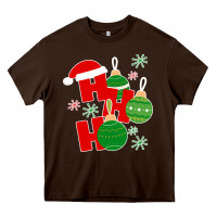 Chocolate Brown Christmas Ho Ho Ho Heavy Core Tee - Bettercallsaul