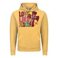 Vintage Mustard love like jesus Vintage Hoodie - OliviaCreatesArt