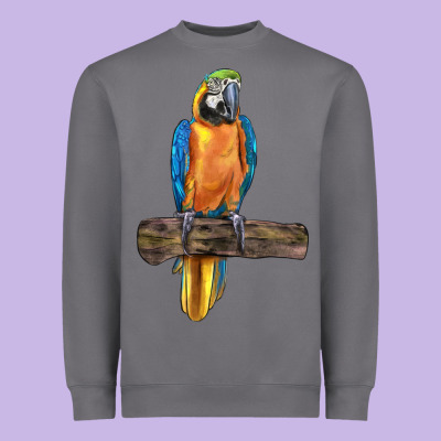 Blue Throated Macaw Heavyweight Sweatshirt Designed By Lillyallendesigns