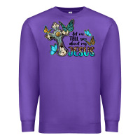 Purple let me tell you about my jesus Premium Sweatshirt - BarkalooDesign