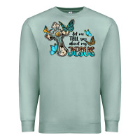 Seafoam let me tell you about my jesus Premium Sweatshirt - BarkalooDesign