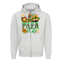 Dove Grey papa cito with sunflowers and sombrero Zipper Hoodie - Artiststas