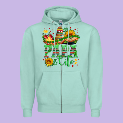 Papa Cito With Sunflowers And Sombrero Zipper Hoodie Designed By Artiststas