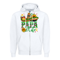 White papa cito with sunflowers and sombrero Zipper Hoodie - Artiststas