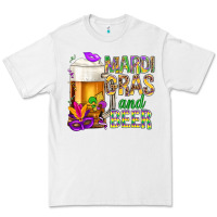 White Mardi Gras and beer Premium Tee - NancyCooperArtShop