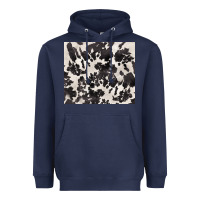 Navy black and white cowhide tumbler Heavyweight Hoodie - BarkalooDesign
