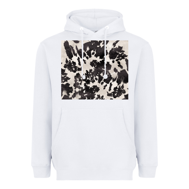 Black And White Cowhide Tumbler Heavyweight Hoodie by BarkalooDesign | Teevron