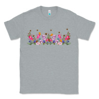 Heather Grey wild flowers Classic Tee - TumblerDesignByShophia