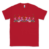 Red wild flowers Classic Tee - TumblerDesignByShophia
