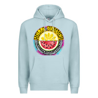 Blue Mist Hello Summer Premium Hoodie - CowhideDigitalArt