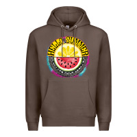 Coffee Hello Summer Premium Hoodie - CowhideDigitalArt