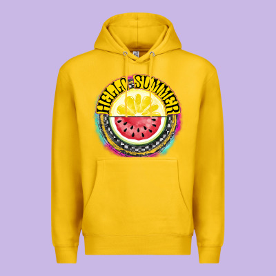 Hello Summer Premium Hoodie Designed By Cowhidedigitalart