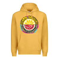 Mustard Hello Summer Premium Hoodie - CowhideDigitalArt
