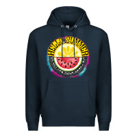 Navy Hello Summer Premium Hoodie - CowhideDigitalArt