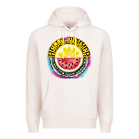 Pale Pink Hello Summer Premium Hoodie - CowhideDigitalArt