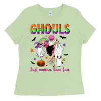 Matcha Ghouls just wanna have fun Ladies Tee - NancyCooperArtShop