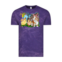 Cloud Purple easter farm chicks and bunny Vintage Tee - RanaPortraitStore